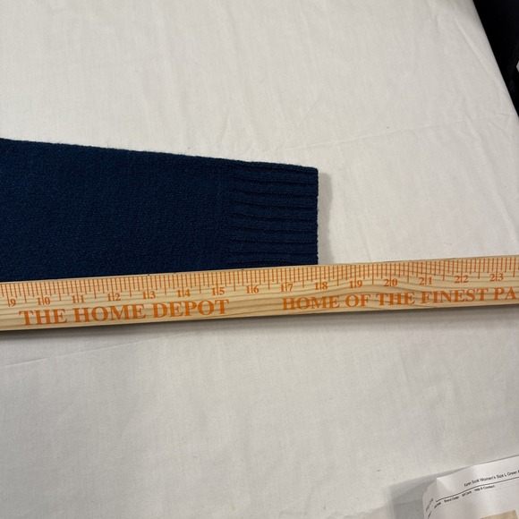 Karen Scott Women's LARGE BLUE DOUBLE KNIT CARDIGAN SWEATER Button-Up Pockets - Picture 8 of 10